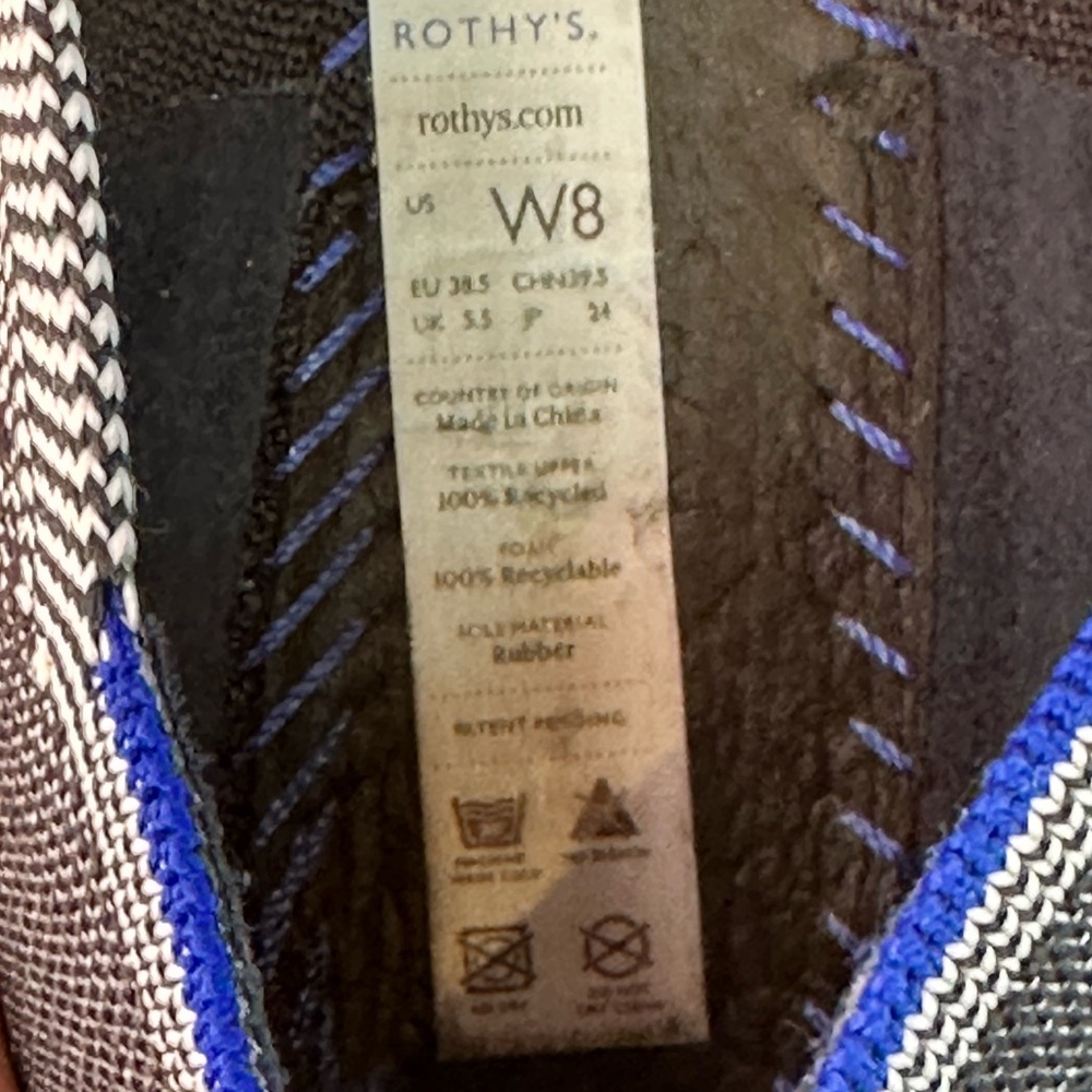 Rothy’s Birdseye Round Grey Retired Color Knit Washable ballet flats, Size 8 - Picture 8 of 10